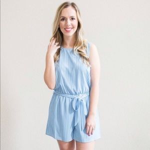 CC Reese Lynette Striped blue romper, large.